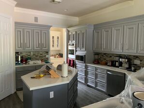 Kitchen Cabinet Repainting in Damon, Tx