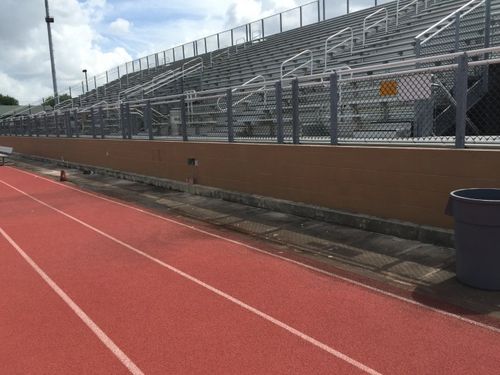 Stadium painting in Houston TX Strake Jesiut School