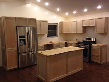 New Kitchen Cabinet Construction and Lighting Installation Pearland, TX