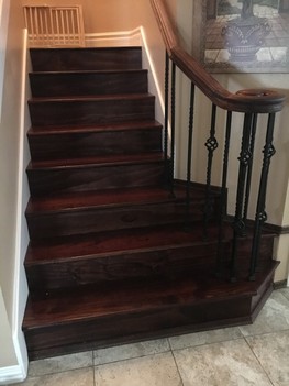 Stair installation and wood staining in Katy Tx